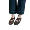 Zapatos Planos Retro Versátiles para Mujer, Mocasines Suaves de Ante con Borlas, Forro de Felpa Cálido, Slip-On, Colección Otoño/Invierno 2026