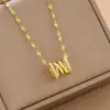 Colar transfronteiriço novo em aço titânio não desbota feminino moda personalidade simples corrente clavícula mais vendida joias atacado