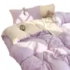 Conjunto de Quatro Peças de Veludo Leite para Dormir Nu Genuíno Conjunto de Três Peças de Fleece de Coral Estilo Creme de Inverno Lençol de Veludo para Bebê Capa de Edredom