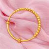 Vietnam oro azúcar cuadrado pequeño pulsera push-pull celebridad de internet cuentas láser bloque pequeño de oro pulsera de oro roto suministro para mujer mayoreo