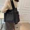 Fábrica por atacado vintage saco de ombro simples mulheres casuais cor sólida saco mensageiro de grande capacidade bolsa de ombro japonês Harajuku