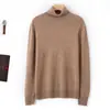 Otoño e Invierno Nuevo Suéter de Lana de Cuello Alto 100% Lana Pura Suéter para Hombre Estilo Engrosado para Hombre Capa Base Tejido de Punto Holgado