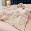 2026 Nuevo Estilo Algodón Lavado Estampado Francés Alta Costura Floral Pequeño Encaje Juego de Cuatro Piezas