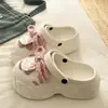 Zuecos de Verano de Eva con Suela Gruesa para Aumentar la Altura para Personas Menudas, Sandalias de Plataforma Versátiles de Moda con Diseño de Punta Cerrada
