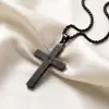 Fonte de Abastecimento de E-commerce Transfronteiriço: Colar Cruz de Aço Titânio Europeu e Americano Mais Vendido na Amazon, Joia Pingente Personalizada Hip-Hop Masculina
