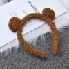 Estilo Coreano ins Fofo Moda Orelha de Urso Headband Pelúcia Cor Doce Desenho Animado Halloween Faixa de Cabelo Simples Acessórios de Cabelo