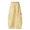 Pantalones Paracaidistas de Cuadros Retro Americanos Bordados con Cimitarra para Mujer 2026 Primavera Nuevos Sueltos Rectos Casuales de Pierna Ancha Modernos