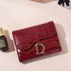 Moda elegante de alta gama europea y americana, patrón de cocodrilo, popular tarjetero antirrobo para mujer, billetera multifunción, tarjetero