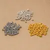 Cuentas de plata rotas de 1.5 mm, accesorios de cuentas de plata, cuentas espaciadoras irregulares chapadas en oro de plata pura s925, accesorios para pulseras de bricolaje