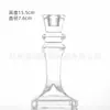 Portavelas Pequeño Transparente Engrosado Estilo Europeo Varilla Hexagonal para Insertar Mesa de Comedor Velas Largas Velas Perfumadas Fiesta de Bodas