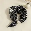 Bufanda de Seda de Moda Estilo Coreano para Primavera y Verano, Bufanda de Seda Magnética para Mujer, Bufanda de Perlas de Alto Nivel para Clavícula, Accesorio de Bufanda