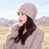Gorro de punto moderno y versátil con forro polar, estilo coreano simple y dulce, adecuado para ir al trabajo, otoño e invierno, cálido y favorecedor, gorro para mujer