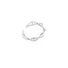 Anillo giratorio de ADN japonés y coreano, anillo creativo de doble espiral, geométrico, combinable con todo, simple, retro, abierto, para mujer, nuevo