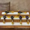 Conjunto de Conectores Três Vias em Fibra de Carbono, Combinado com Acessórios de Cobre Puro, Versátil para Pulseiras DIY, Espaçadores e Acessórios de Pingente