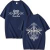 Estación Independiente Stray Kids Dominan Combinación Periférico Impresión Verano Camiseta de Manga Corta Algodón Puro Holgada