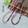 Colar de Corda Mambo 8*2 Tecido à Mão Seiko Pingente de Jade Cordão de Comprimento Ajustável Joia Corda de Jade para Homens e Mulheres