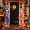 Decoración de Jardín para Halloween Esqueleto del Día de Muertos 3D Decoración Impermeable para Patio Exterior Césped Enchufe