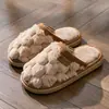 Pantuflas de algodón para mujer para otoño e invierno, de suela gruesa, antideslizantes, cálidas y afelpadas, adecuadas para uso en interiores, y también disponibles en estilo de pareja para hombre
