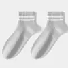 Calcetines Cortos Rayados Clásicos para Hombre, Calcetines Deportivos Absorbentes de Sudor de Media Pantorrilla para Primavera y Verano, Calcetines Cortos y de Media Pantorrilla Antibacterianos al por Mayor, Industria de Calcetines de Zhuji
