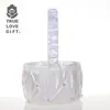Cesta de Flores Pequeña Estilo Nuevo Occidental Cesta de Flores de Boda Flor de Mano para Niños Cesta de Boda Tejida de Plástico Vestido de Boda Cesta para Niños Fabricantes