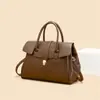 Bolsa Tote de Grande Capacidade Europeia e Americana Estilo Simples Retrô Bolsa de Mão para o Trabalho Moda Versátil Bolsa de Ombro Casual