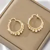 Regalo Certificado de Calidad para el Día de San Valentín, Pendientes Dorados para Mujer Estilo Nuevo, Estilo para el Día a Día, Joyería para Orejas de Material Seguro