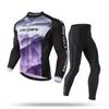 Xintown Roupa de Ciclismo Manga Longa Conjunto Roupas para Bicicleta de Montanha Masculina Calças de Ciclismo Finas Roupa de Ciclismo Secagem Rápida