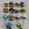 Juego de 7 flores de hortensia artificiales, perfectas para arreglos florales de boda, decoraciones de pared, decoraciones de pasillo, arreglos de suelo, exhibiciones florales de exterior y decoraciones de salón de bodas
