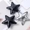 Mini Bolso Colgante de Cuero Brillante Plisado de Cinco Puntas Cadena Creativa para Teléfono Móvil Llavero Colgantes Pequeños Accesorios