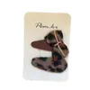 Nueva Pinza para el Cabello de Niños Estilo Retro Coreano con Estampado de Leopardo y Moño Pinza Lateral de Terciopelo Dulce y Fresca para Niñas Accesorios para el Cabello Pinza Bb para Mujeres