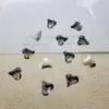 Rhinestones translúcidos negros de forma irregular con base puntiaguda para decoración de uñas, decoraciones negras de forma de corazón, ovaladas y de corazón torcido de alto brillo para decoración de uñas, accesorios hechos a mano para DIY