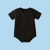 Sudadera con capucha triangular de algodón puro de manga corta para bebé, color liso, transpirable para verano, traje corto de gateo para recién nacido