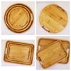 Bandeja de bambú con ángulo de arco, bandeja de madera creativa, juego de té, juego de platos para el hogar, fabricantes de restaurantes.