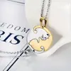 Collares Magnéticos para Parejas con Colgantes en Forma de Corazón, Joyería de Cadena para Clavícula para Hombres y Mujeres, Piedras de los Deseos al por Mayor, Exclusivamente para Ventas Transfronterizas