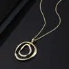 Collar Casual Geométrico de Moda de Gama Alta con Doble Círculo de Moissanita Plata de Ley S925 Exportación Transfronteriza Fabricante de Accesorios Europeos y Americanos