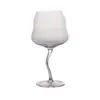 Copo Twist Cremoso, Copo de Cristal Rosa Feminino, Taça de Vinho Tinto, Taça de Vinho Vintage Retrô Colorida de Macaron