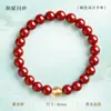 Pulseras de cuentas de cinabrio, arena de oro púrpura, sándalo verde, obsidiana, cristal blanco, cristal de fresa y citrino, disponibles en múltiples tamaños y para hombres y mujeres