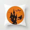 Daifa - Funda de almohada de tela con diseño de calabaza de Halloween para sofá, hogar, vacaciones, funda de cojín