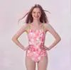 (Una sola capa, sin almohadillas en el pecho) Traje de baño de competición profesional para mujer, lindo y juvenil de una pieza, conservador, cobertura amplia de cadera, adecuado para piscinas