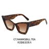 2023 nuevas gafas de sol de montura grande con diseño de ojo de gato de moda europea y americana, gafas de sol con protección solar personalizadas, venta al por mayor
