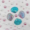 Adesivos de Strass para Rosto Estilo Sonhador, Adesivos Decorativos de Strass com Glitter de Concha de Estrela e Lua, Adesivos de Strass para Rosto de Maquiagem de Festa para o Natal