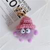 Lindo llavero de coche con bola de carbón pequeña de pelo de visón, muñeco de peluche creativo, colgante para mochila escolar, regalo pequeño para hombres y mujeres