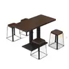 Mesa de comedor de pizarra para restaurante, mesa de cafetería, juego de mesa y silla para snack bar, restaurante de comida rápida comercial, mesa de cafetería