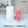 Molde de Silicone para Vela Pilar Rosa em Estoque Vela Perfumada Branca Molde de Pilar Florido Dia dos Namorados DIY