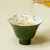 Ino Kuisong Lago Polvo de Piedra Orquídea Alto - Taza de Maestro, Estilo Fresco Pequeño Cerámica Kung Fu Juego de Té, Taza para Beber Té, Taza de Maestro, Taza de Té