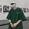 Camiseta preta de manga curta masculina, estilo americano, retrô, moderna, estilo Hong Kong, Yipi Shuai Gao Street, camiseta de nicho para todos os gostos