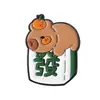 Broche de Dados de Mahjong Nuevo Lindo Transfronterizo Kapibala Insignia de Pin Serie de Capibara Lindo de Dibujos Animados Creativo
