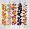 Colgante de Pared Otoñal Ratán 1m Hoja de Arce Simulada Colgante de Pared de Ratán Decoración Festival de la Cosecha de Otoño Colgante de Pared para el Hogar Simulación