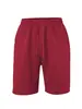 Pantalones Cortos Deportivos Casuales Sueltos de Color Sólido Jacquard con Cordón para Hombre de Cinco Puntos Amazon Verano Comercio Exterior Nuevos