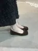 Sapatilhas Vintage com Laço Delicado, Sapatos Planos de Vovó, Sapatos Femininos de Verão com Sola Macia, Sapatos de Salto Baixo Estilo Brisa de Fim de Tarde Francesa